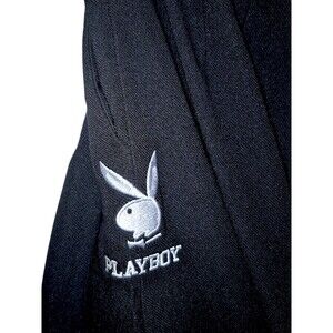 Playboy by PacSun Womens Med Pants Black High Waisted Trouser Slacks Wide Leg